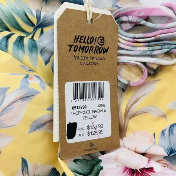 Billabong BNWT Tropicool Naomi Bandeau One Piece Women's Size 6 RRP $130 - Picture 9 of 12